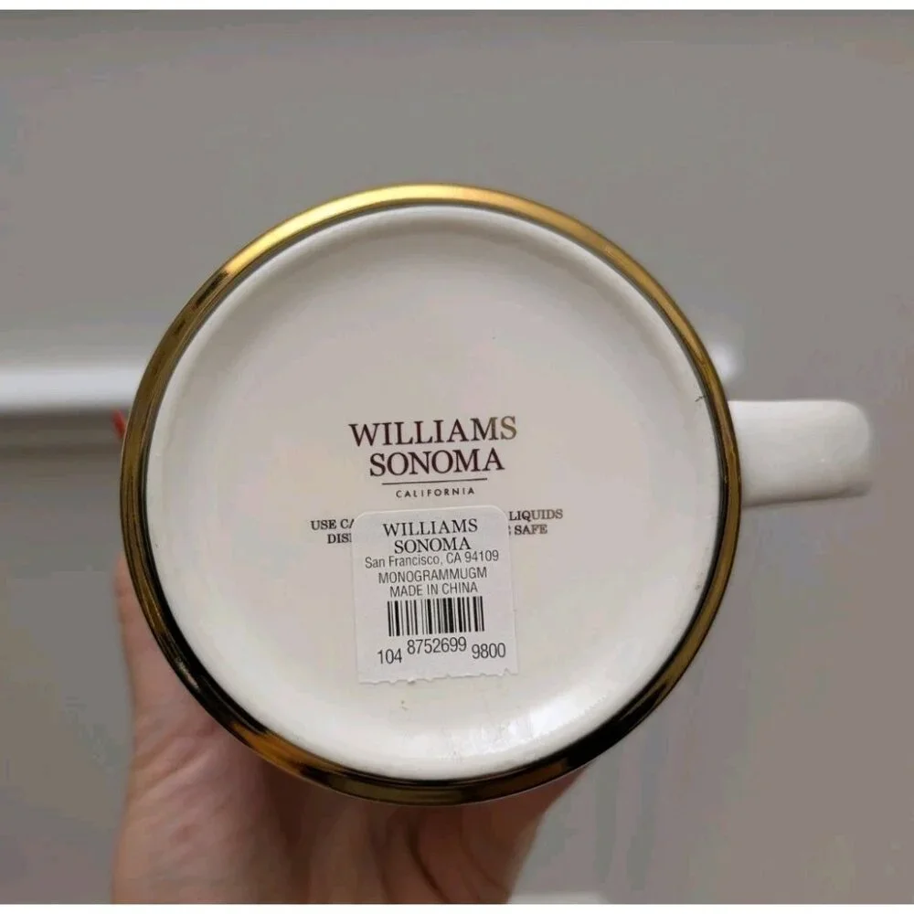 Williams Sonoma Gold Initial 